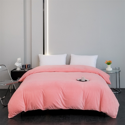 91家纺网 家纺一手货源 找家纺 锦罗绣 2024新款230克纯色牛奶绒单被套 玉色-