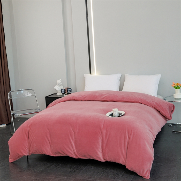 91家纺网 家纺一手货源 找家纺 （总）锦罗绣 2024新款230克纯色牛奶绒单被套