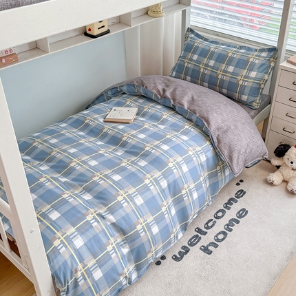 91家纺网 家纺一手货源 找家纺 （总）卡斯诺家纺馆 2025新款芦荟棉宿舍床上下铺三件套