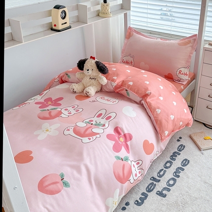 91家纺网 家纺一手货源 找家纺 （总）卡斯诺家纺馆 2025新款芦荟棉宿舍床上下铺三件套