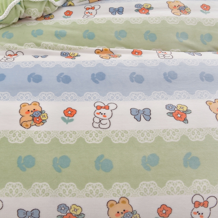 91家纺网 家纺一手货源 找家纺 绒耀 2025新款高克重牛奶绒四件套保暖四件套直播爆款电商爆款 甜蜜乐园