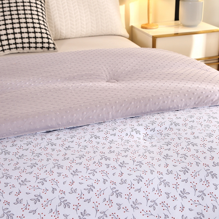 91家纺网 家纺一手货源 找家纺 暖阁 2025新款A类水洗棉豆豆被冬被春秋被被子被芯 繁花