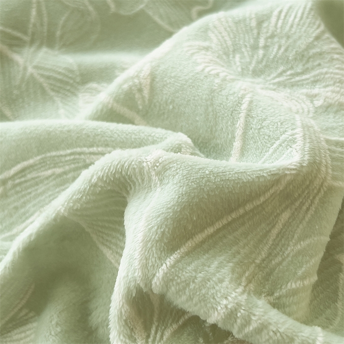 91家纺网 家纺一手货源 找家纺 2024新品A类牛奶绒韩版雕花四件套 凤仙花-绿