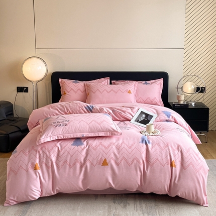 91家纺网 家纺一手货源 找家纺 （总）莱通家纺 2024秋冬新款超柔喷气加厚磨毛四件套（买家秀联系商家）