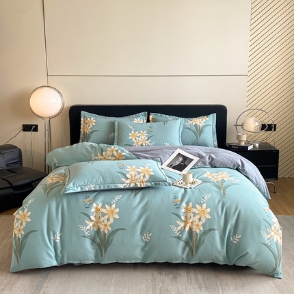 91家纺网 家纺一手货源 找家纺 （总）莱通家纺 2024秋冬新款超柔喷气加厚磨毛四件套（买家秀联系商家）