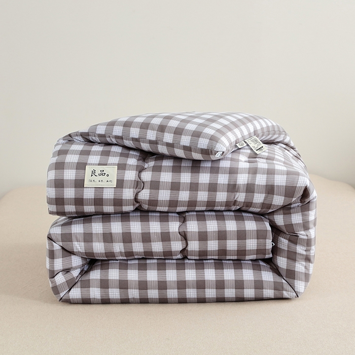 91家纺网 家纺一手货源 找家纺 （总）优布加 2024新款色织水洗棉格斜抗菌良品系列大豆被冬被