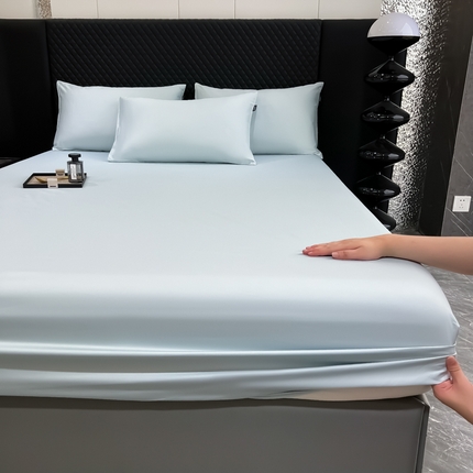 91家纺网 家纺一手货源 找家纺 家居1号家纺 2024新款50双股新疆长绒棉纯色四件套单品系列-单床笠 床笠-纯雅-贵妃兰