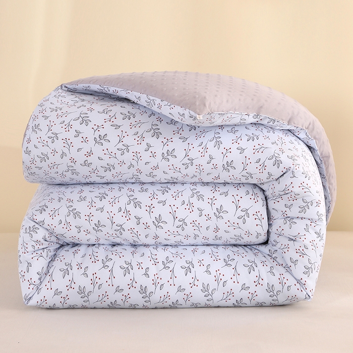 91家纺网 家纺一手货源 找家纺 暖阁 2025新款A类水洗棉豆豆被冬被春秋被被子被芯 繁花