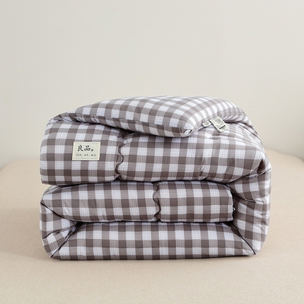 91家纺网 家纺一手货源 找家纺 （总）优布加 2024新款色织水洗棉格斜抗菌良品系列大豆被冬被