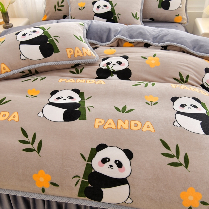 91家纺网 家纺一手货源 找家纺 绒耀 2025新款高克重牛奶绒四件套保暖四件套直播爆款电商爆款 胖嘟嘟 