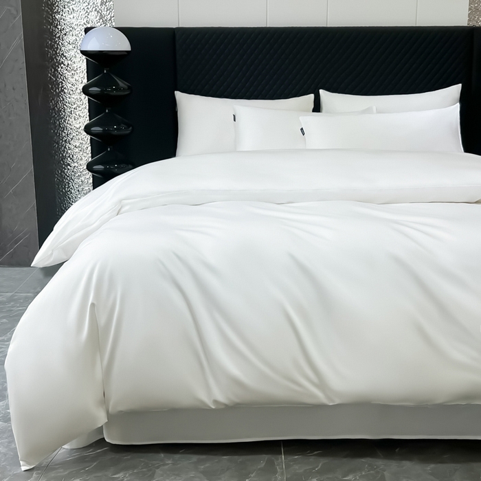 91家纺网 家纺一手货源 找家纺 家居1号家纺 2024新款50双股新疆长绒棉纯色四件套单品系列-四件套 纯享-象牙白