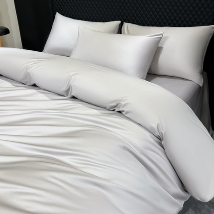 91家纺网 家纺一手货源 找家纺 家居1号家纺 2024新款50双股新疆长绒棉纯色四件套单品系列-单被套 纯享-太空灰