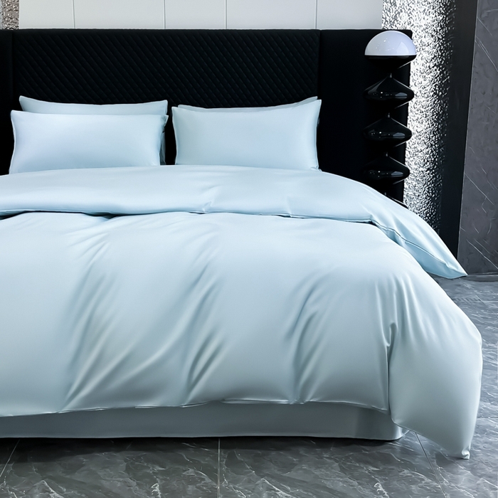 91家纺网 家纺一手货源 找家纺 家居1号家纺 2024新款50双股新疆长绒棉纯色四件套单品系列-单被套 纯享-海蓝