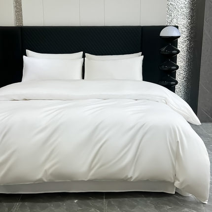 家居1号家纺 2024新款50双股新疆长绒棉纯色四件套单品系列-四件套 纯享-象牙白