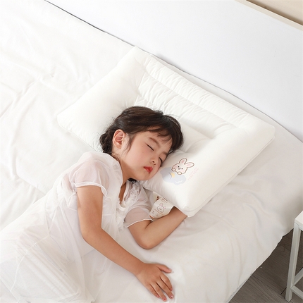 91家纺网 家纺一手货源 找家纺 （总）乐可 2024新款A类全棉晚安兔儿童枕学生枕头枕芯 风格二