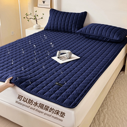 91家纺网 家纺一手货源 找家纺 （总）恒尚居 2024爆款防水床垫床褥床护垫原棉大豆夹棉护垫软床垫-四季跑量款