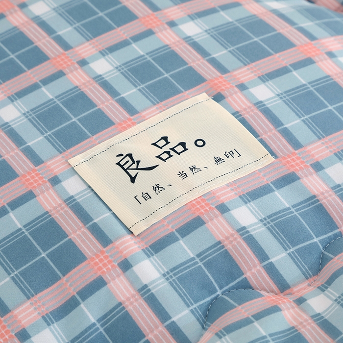 91家纺网 家纺一手货源 找家纺 优布加 2024新款色织水洗棉格斜抗菌良品系列大豆被冬被 良品-蓝格