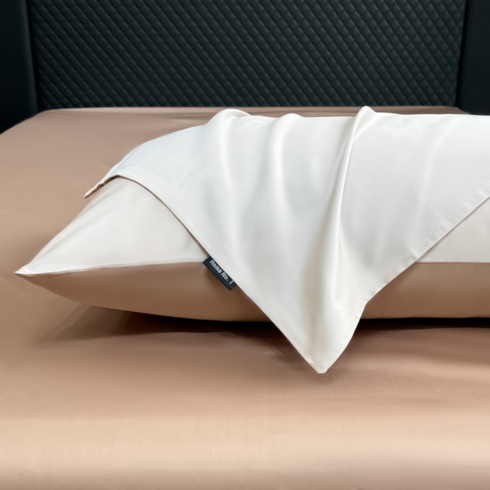 91家纺网 家纺一手货源 找家纺 家居1号家纺 2024新款50双股新疆长绒棉纯色四件套单品系列-单枕套 枕套共享-巧克力