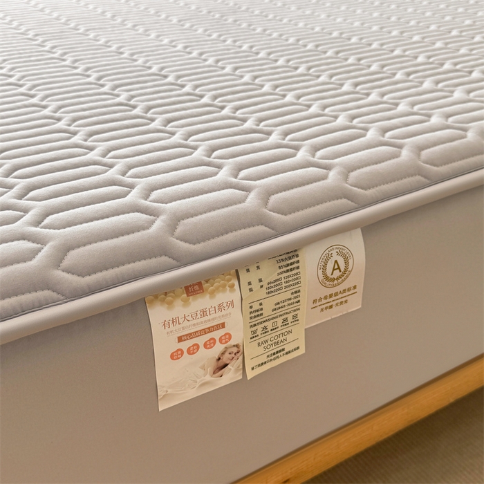 91家纺网 家纺一手货源 找家纺 雯豆家纺 2025新品【漏水包赔】防水隔尿加厚夹棉床笠三件套床垫保护套纯色床罩 格调防水款-月岩灰