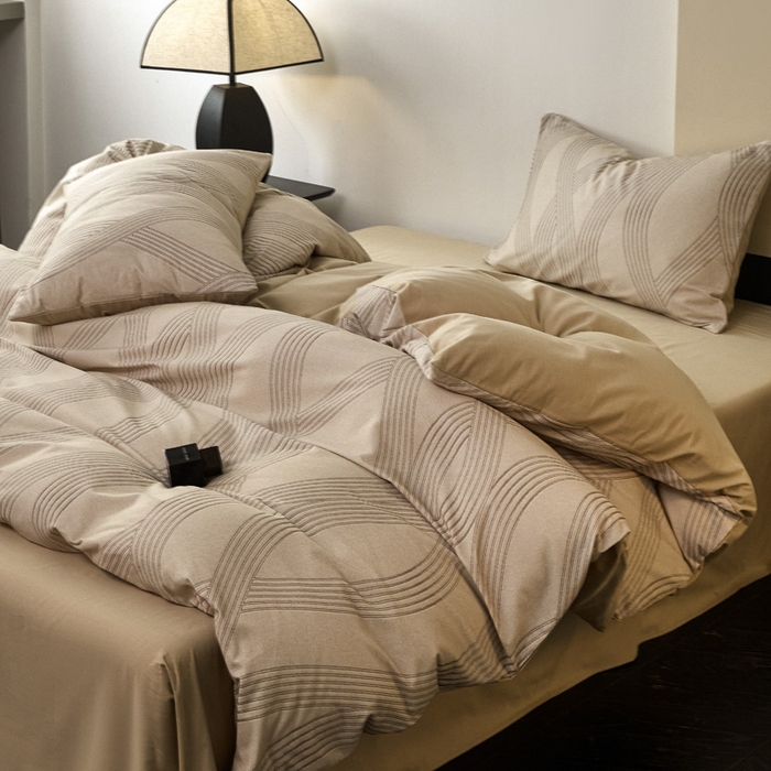 91家纺网 家纺一手货源 找家纺 雅居纺家纺 2024新款全棉印花磨毛四件套 卡米拉