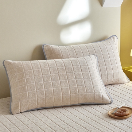 91家纺网 家纺一手货源 找家纺 爱港家纺 2024新款全棉A类毛巾被升级款单人枕巾枕芯保护套枕套 暖棉-白