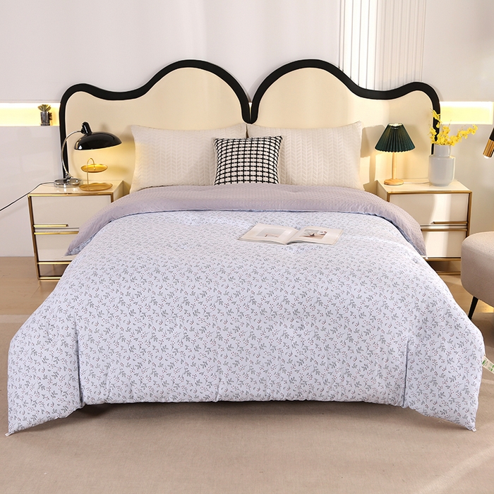 91家纺网 家纺一手货源 找家纺 暖阁 2025新款A类水洗棉豆豆被冬被春秋被被子被芯 繁花