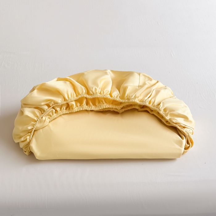 91家纺网 家纺一手货源 找家纺 家居1号家纺 2024新款50双股新疆长绒棉纯色四件套单品系列-单床笠 床笠-纯雅-金黄