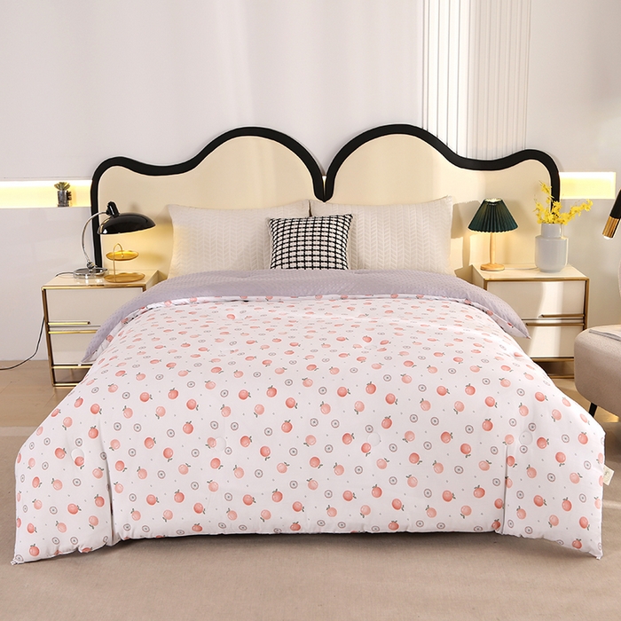 91家纺网 家纺一手货源 找家纺 暖阁 2025新款A类水洗棉豆豆被冬被春秋被被子被芯 幸运果