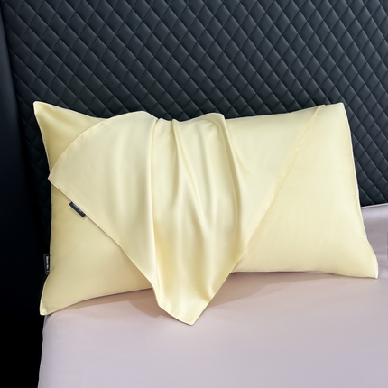 家居1号家纺 2024新款50双股新疆长绒棉纯色四件套单品系列-单枕套 枕套共享-旭日+玫瑰金