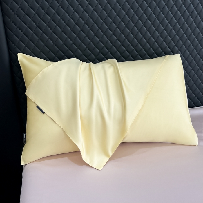 91家纺网 家纺一手货源 找家纺 家居1号家纺 2024新款50双股新疆长绒棉纯色四件套单品系列-单枕套 枕套共享-旭日+玫瑰金