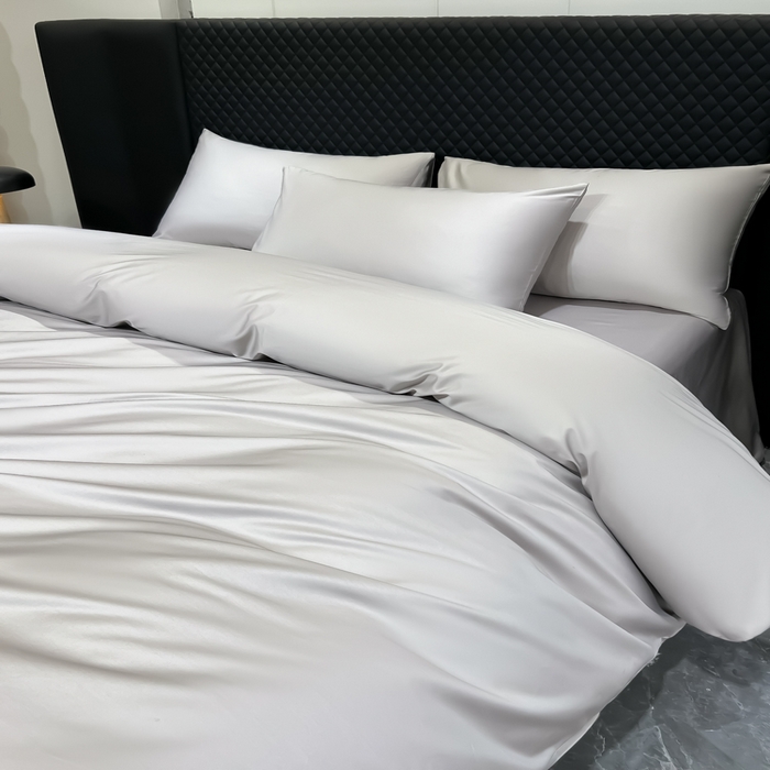 91家纺网 家纺一手货源 找家纺 家居1号家纺 2024新款50双股新疆长绒棉纯色四件套单品系列-四件套 纯享-太空灰