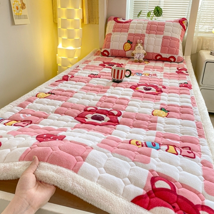 91家纺网 家纺一手货源 找家纺 （总）源舍家纺 2024新款牛奶绒学生宿舍床垫床褥款上下铺床垫