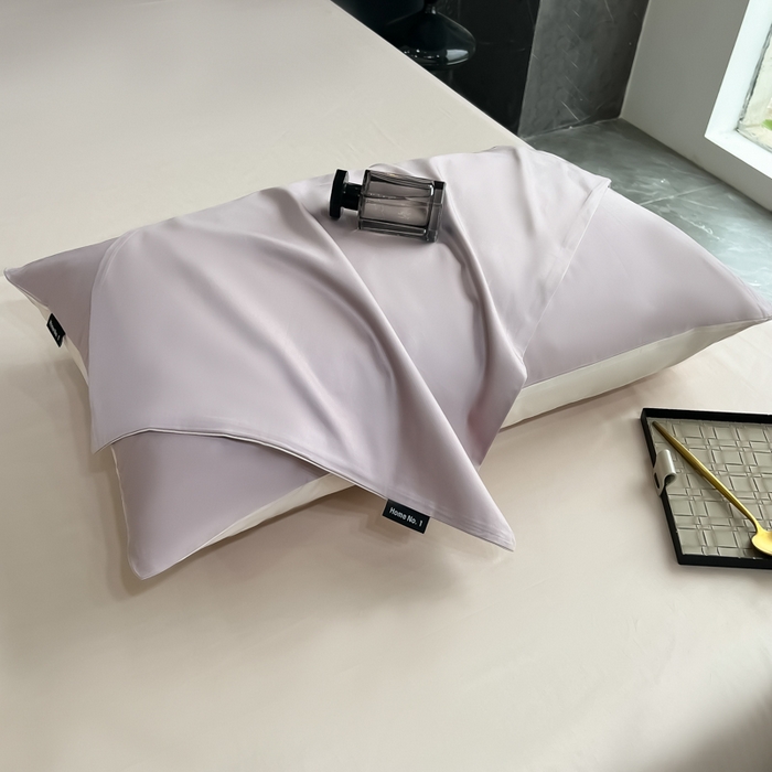 91家纺网 家纺一手货源 找家纺 家居1号家纺 2024新款50双股新疆长绒棉纯色四件套单品系列-单枕套 枕套共享-紫金+玫瑰金