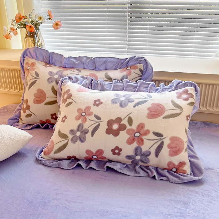 91家纺网 家纺一手货源 找家纺 找底底家纺 2024新款牛奶绒印花四件套 小美好