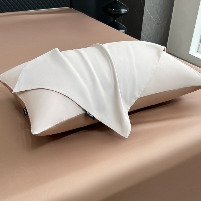 91家纺网 家纺一手货源 找家纺 家居1号家纺 2024新款50双股新疆长绒棉纯色四件套单品系列-单枕套 枕套共享-巧克力