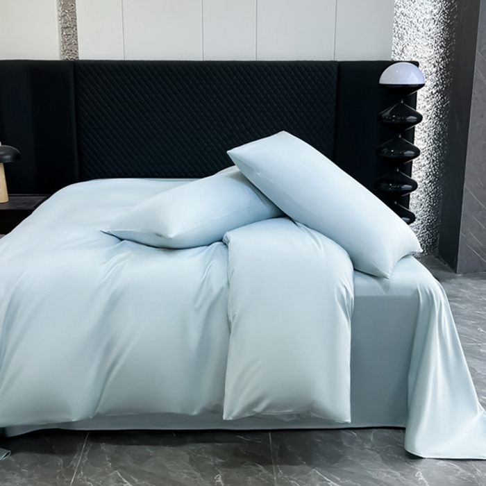 91家纺网 家纺一手货源 找家纺 家居1号家纺 2024新款50双股新疆长绒棉纯色四件套单品系列-单被套 纯享-海蓝