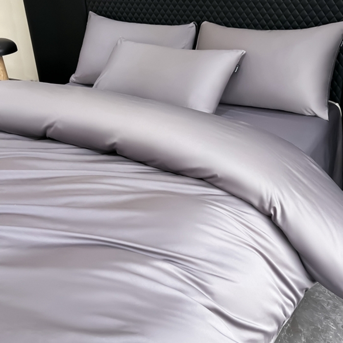 91家纺网 家纺一手货源 找家纺 家居1号家纺 2024新款50双股新疆长绒棉纯色四件套单品系列-单被套 纯享-绅士灰