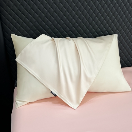 家居1号家纺 2024新款50双股新疆长绒棉纯色四件套单品系列-单枕套 枕套共享-奶昔粉  桃粉