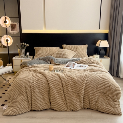 91家纺网 家纺一手货源 找家纺 （总）2024新品塔肤绒保暖舒适冬被子被芯