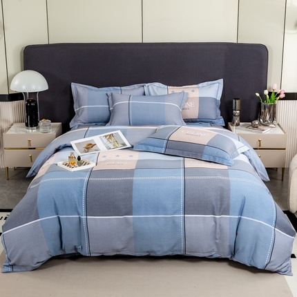 威布斯家居 2024新款AA版全棉加厚磨毛四件套 星纪元-灰