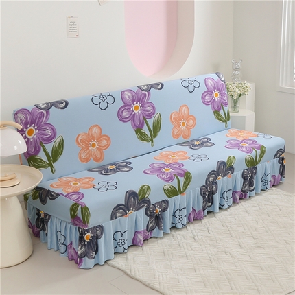 91家纺网 家纺一手货源 找家纺 （总）雅竹家纺 2024新款牛奶丝单版系列裙边款沙发床