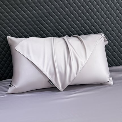 家居1号家纺 2024新款50双股新疆长绒棉纯色四件套单品系列-单枕套 枕套纯享-绅士灰