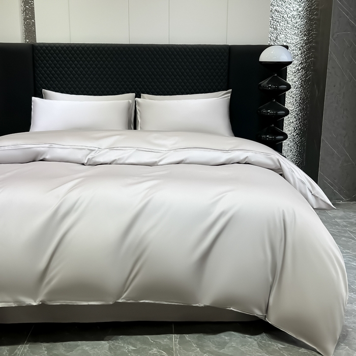 91家纺网 家纺一手货源 找家纺 家居1号家纺 2024新款50双股新疆长绒棉纯色四件套单品系列-四件套 纯享-太空灰