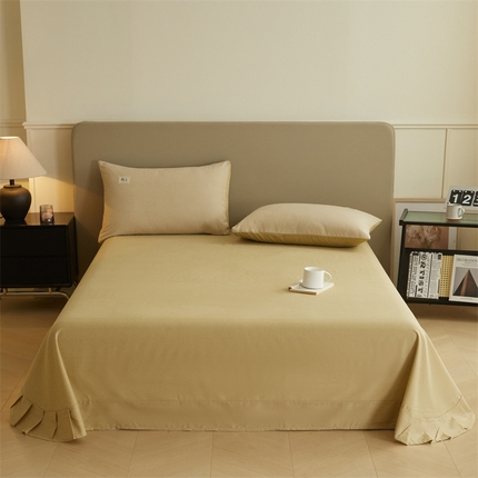 91家纺网 家纺一手货源 找家纺 （总）优贝 新款纯色全棉磨毛单品床单