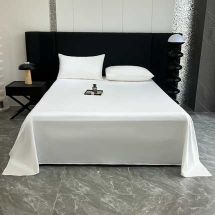 家居1号家纺 2024新款50双股新疆长绒棉纯色四件套单品系列-单床单 床单纯享象牙白