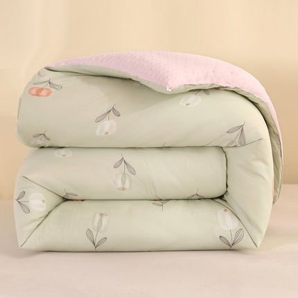 暖阁 2025新款A类水洗棉豆豆被冬被春秋被被子被芯 郁金香