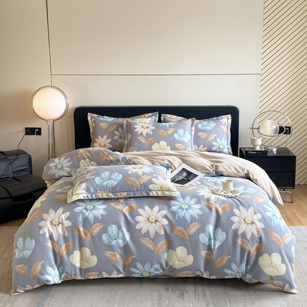 91家纺网 家纺一手货源 找家纺 （总）莱通家纺 2024秋冬新款超柔喷气加厚磨毛四件套（买家秀联系商家）