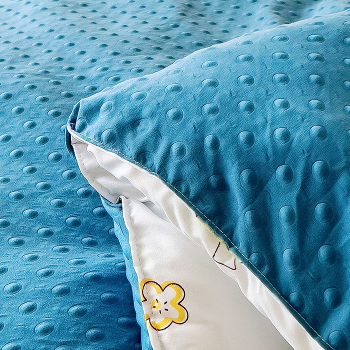 91家纺网 家纺一手货源 找家纺 暖阁 2025新款A类水洗棉豆豆被冬被春秋被被子被芯 开心恐龙