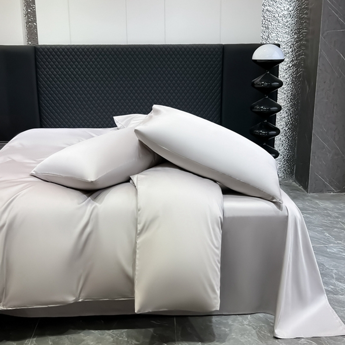 91家纺网 家纺一手货源 找家纺 家居1号家纺 2024新款50双股新疆长绒棉纯色四件套单品系列-单被套 纯享-太空灰