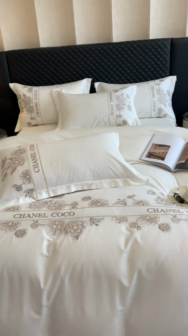 91家纺网 家纺一手货源 找家纺 （总）理想家家纺 2024新款13372全棉刺绣四件套系列-花季